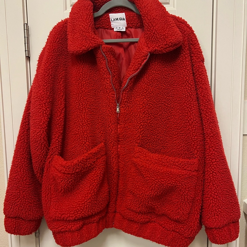 I.AM.GIA Red Sherpa Jacket